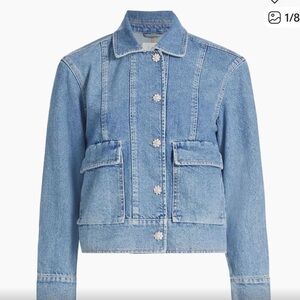 NWOT Rails Crystal Embellished Denim Jacket - Light Blue